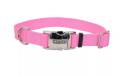 Large - 1-Inch X 18-Inch-26-Inch Bright Pink Coastal Adjustable Dog Collar With Metal Buckle